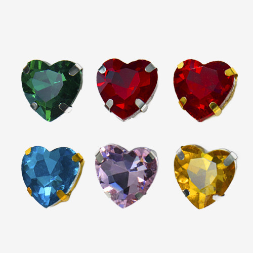 Heart 4 Claw Rhinestone  | accessory claw stone | jewelry accessorie | sew on rhinestones Share