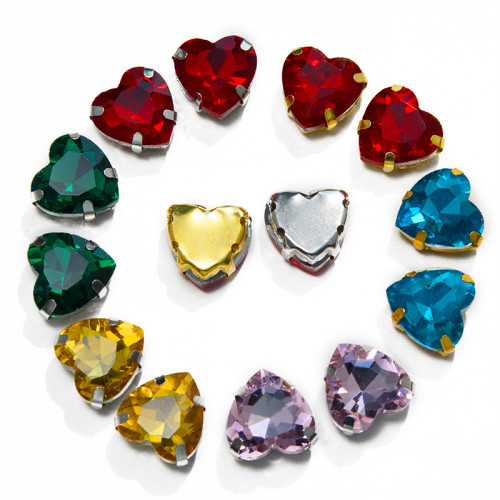 Heart 4 Claw Rhinestone  | accessory claw stone | jewelry accessorie | sew on rhinestones Share