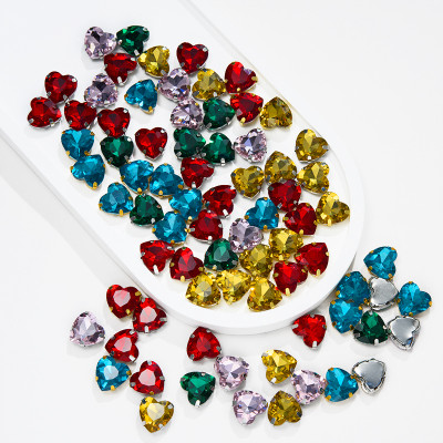 Heart 4 Claw Rhinestone  | accessory claw stone | jewelry accessorie | sew on rhinestones Share