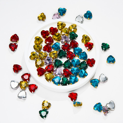 Heart 4 Claw Rhinestone  | accessory claw stone | jewelry accessorie | sew on rhinestones Share