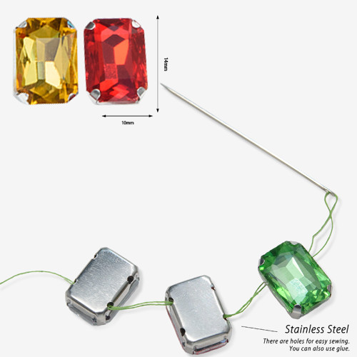 Rectangle 4 Claw Rhinestone | accessory claw stone | jewelry accessorie | sew on rhinestones