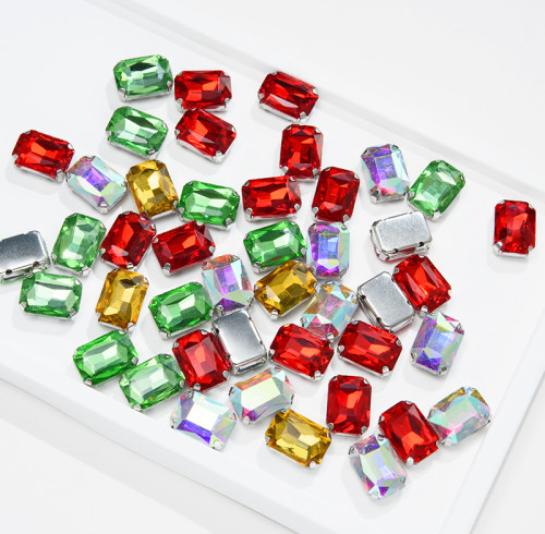 Rectangle 4 Claw Rhinestone | accessory claw stone | jewelry accessorie | sew on rhinestones