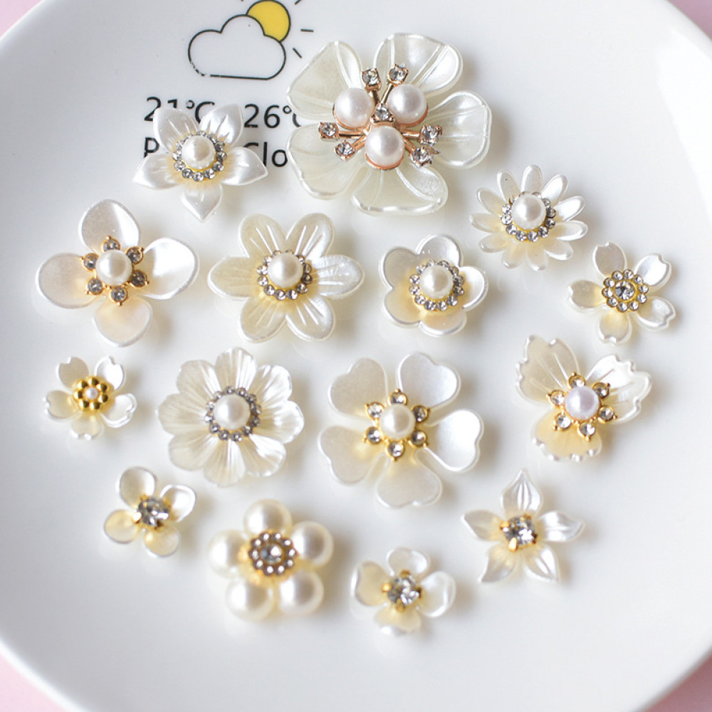 Pearl Flower Claw Rhinestone | Flower Claw Rhinestone | jewelry accessorie | pendant pearl | baroque pearl pendant