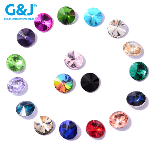 Round Fancy Glass Rhinestones |clear glass rhinestones | glass rhinestones | high quality glass rhinestones |