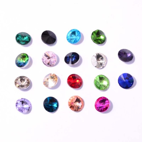 Round Fancy Glass Rhinestones |clear glass rhinestones | glass rhinestones | high quality glass rhinestones |
