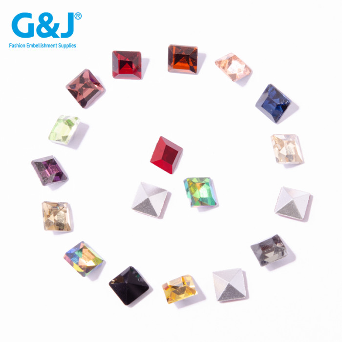 Square Fancy Glass Rhinestones |clear glass rhinestones | glass rhinestones | high quality glass rhinestones |