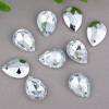 Drop  2 Hole Flatback Rhinestone | acrylic rhinestones | plastic rhinestones | sew on acrylic gems