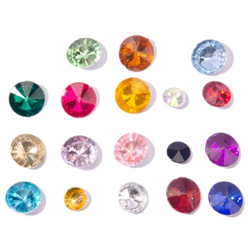 Round Pointback Acrylic Rhinestones | acrylic rhinestones | plastic rhinestones | sew on acrylic gems