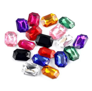 Rectangle Flatback Acrylic Rhinestones | acrylic rhinestones | plastic rhinestones | sew on acrylic gems