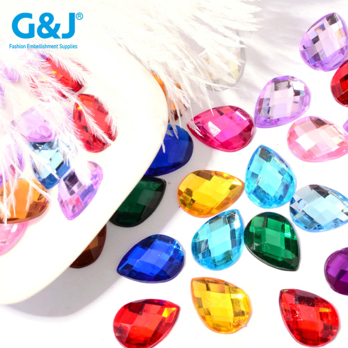 Drop Flatback Acrylic Rhinestones| acrylic rhinestones | plastic rhinestones | sew on acrylic gems
