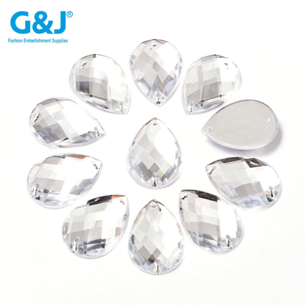 Drop Flatback Acrylic Rhinestones | acrylic rhinestones | plastic rhinestones | sew on acrylic gems