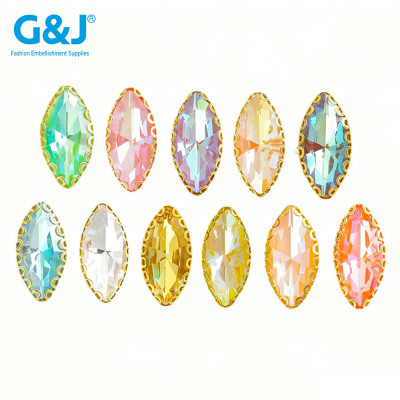 Beveled Glass Marquise Rhinestone| accessory claw stone | jewelry accessorie | sew on rhinestones