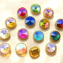 Round Bezel-set Claw Rhinestone | accessory claw stone | jewelry accessorie | sew on rhinestones