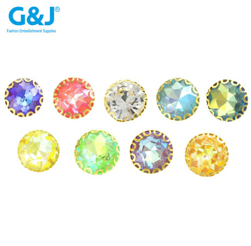 Round Bezel-set Claw Rhinestone | accessory claw stone | jewelry accessorie | sew on rhinestones