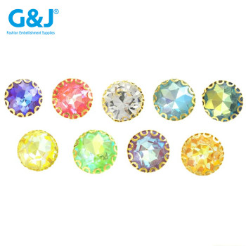 Round Bezel-set Claw Rhinestone | accessory claw stone | jewelry accessorie | sew on rhinestones