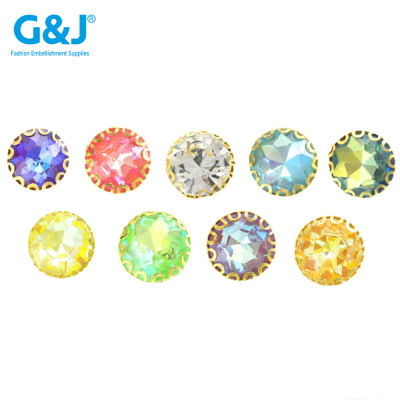 Round Bezel-set Claw Rhinestone | accessory claw stone | jewelry accessorie | sew on rhinestones