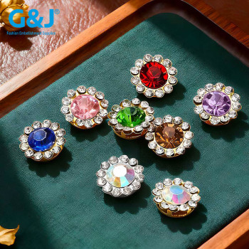 Round Sunflower Claw Rhinestones | accessory claw stone | jewelry accessorie | sew on rhinestones