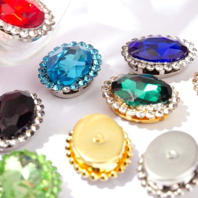 Oval Sunflower Claw Rhinestones | accessory claw stone | jewelry accessorie | sew on rhinestones