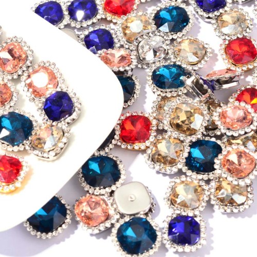 Square Sunflower Claw Rhinestones | accessory claw stone | jewelry accessorie | sew on rhinestones