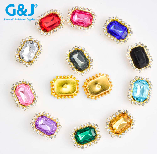 Rectangle Sunflower Claw Rhinestones | accessory claw stone | jewelry accessorie | sew on rhinestones