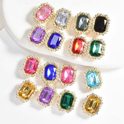 Rectangle Sunflower Claw Rhinestones | accessory claw stone | jewelry accessorie | sew on rhinestones