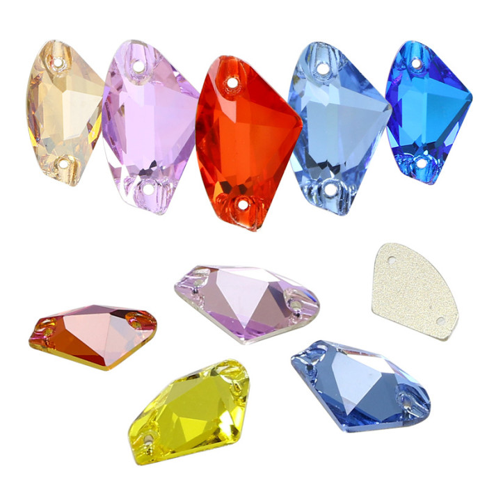 Hatchet Sew-on Glass Rhinestones | Triangular hand sewing awl | jewelry accessorie | sew on rhinestones |acrylic gemstones flat back