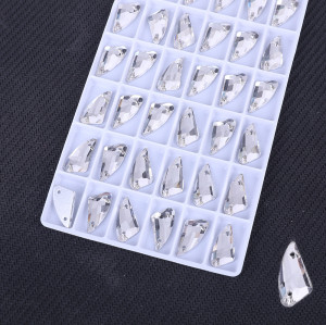 Chili Sew-on Glass Rhinestones  | Triangular hand sewing awl | jewelry accessorie | sew on rhinestones |acrylic gemstones flat back