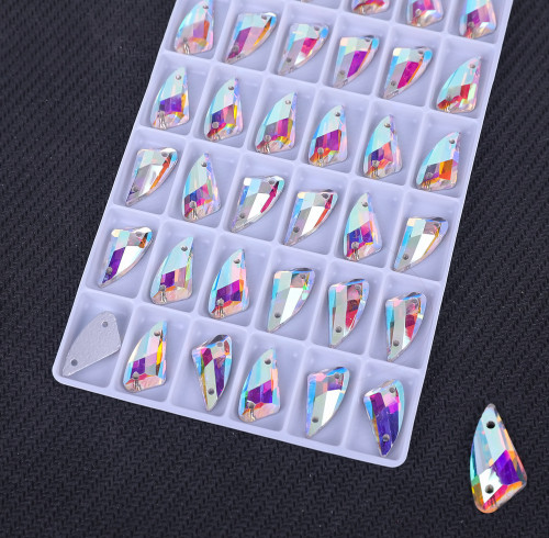 Chili Sew-on Glass Rhinestones  | Triangular hand sewing awl | jewelry accessorie | sew on rhinestones |acrylic gemstones flat back