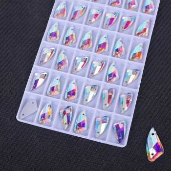 Chili Sew-on Glass Rhinestones  | Triangular hand sewing awl | jewelry accessorie | sew on rhinestones |acrylic gemstones flat back