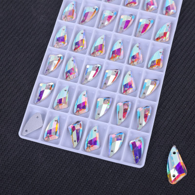 Chili Sew-on Glass Rhinestones  | Triangular hand sewing awl | jewelry accessorie | sew on rhinestones |acrylic gemstones flat back
