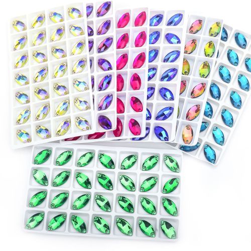 Eye Sew-on Glass Rhinestones | Triangular hand sewing awl | jewelry accessorie | sew on rhinestones |acrylic gemstones flat back