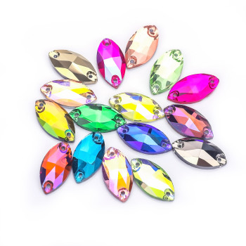 Eye Sew-on Glass Rhinestones | Triangular hand sewing awl | jewelry accessorie | sew on rhinestones |acrylic gemstones flat back