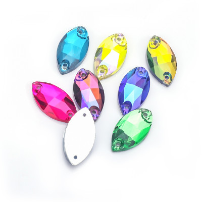 Eye Sew-on Glass Rhinestones | Triangular hand sewing awl | jewelry accessorie | sew on rhinestones |acrylic gemstones flat back