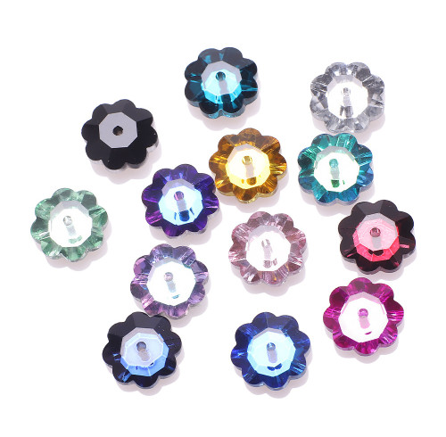 Plum bossom Sew-on Glass Rhinestones  | Triangular hand sewing awl | jewelry accessorie| acrylic gemstones flat back