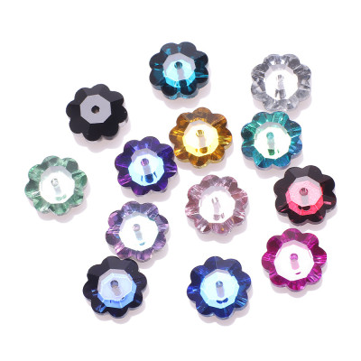 Plum bossom Sew-on Glass Rhinestones  | Triangular hand sewing awl | jewelry accessorie| acrylic gemstones flat back
