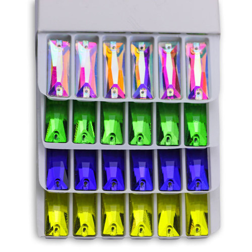 long strip Sew-on Glass Rhinestones | Triangular hand sewing awl | jewelry accessorie | sew on rhinestones |acrylic gemstones flat back