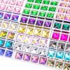 Square Sew-on Glass Rhinestones| Triangular hand sewing awl | jewelry accessorie | sew on rhinestones |acrylic gemstones flat back