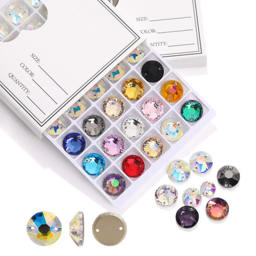 Round Sew-on Glass Rhinestones| glass rhinestones | high quality glass rhinestones |