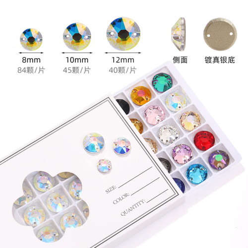 Round Sew-on Glass Rhinestones| glass rhinestones | high quality glass rhinestones |