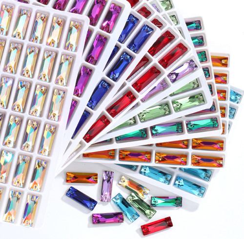 long strip Sew-on Glass Rhinestones | Triangular hand sewing awl | jewelry accessorie | sew on rhinestones |acrylic gemstones flat back