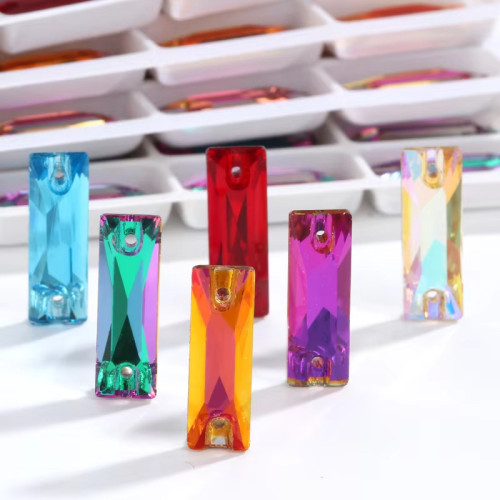 long strip Sew-on Glass Rhinestones | Triangular hand sewing awl | jewelry accessorie | sew on rhinestones |acrylic gemstones flat back