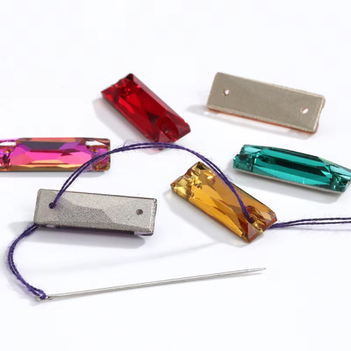 long strip Sew-on Glass Rhinestones | Triangular hand sewing awl | jewelry accessorie | sew on rhinestones |acrylic gemstones flat back