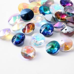 Single-hole glass stone | glass rhinestones | high quality glass rhinestones |