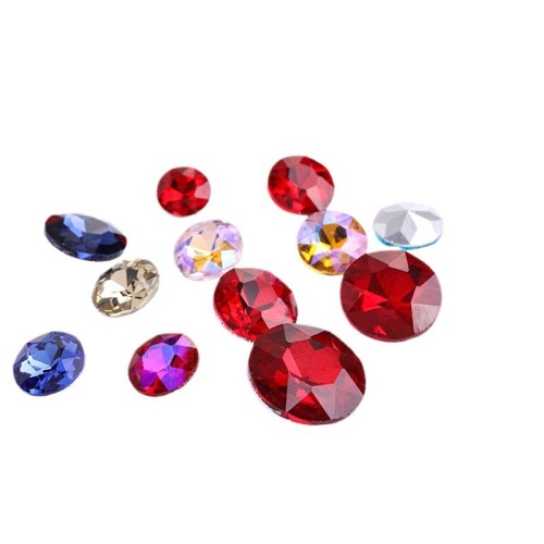 Round Fancy Glass Rhinestones |clear glass rhinestones | glass rhinestones | high quality glass rhinestones |