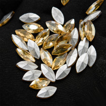 Pointed-bottom glass rhinestones hot-fix rhinestones |clear glass rhinestones | glass rhinestones | high quality glass rhinestones |