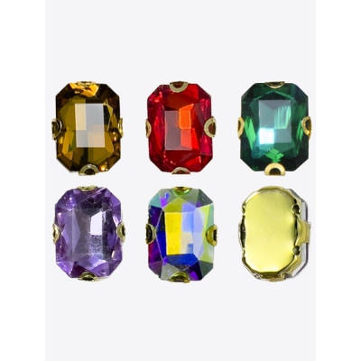 Wholesale Square Claw Set Sew-On Rhinestones | Crystal Sewing Stones for Jewelry & Garment Accessories