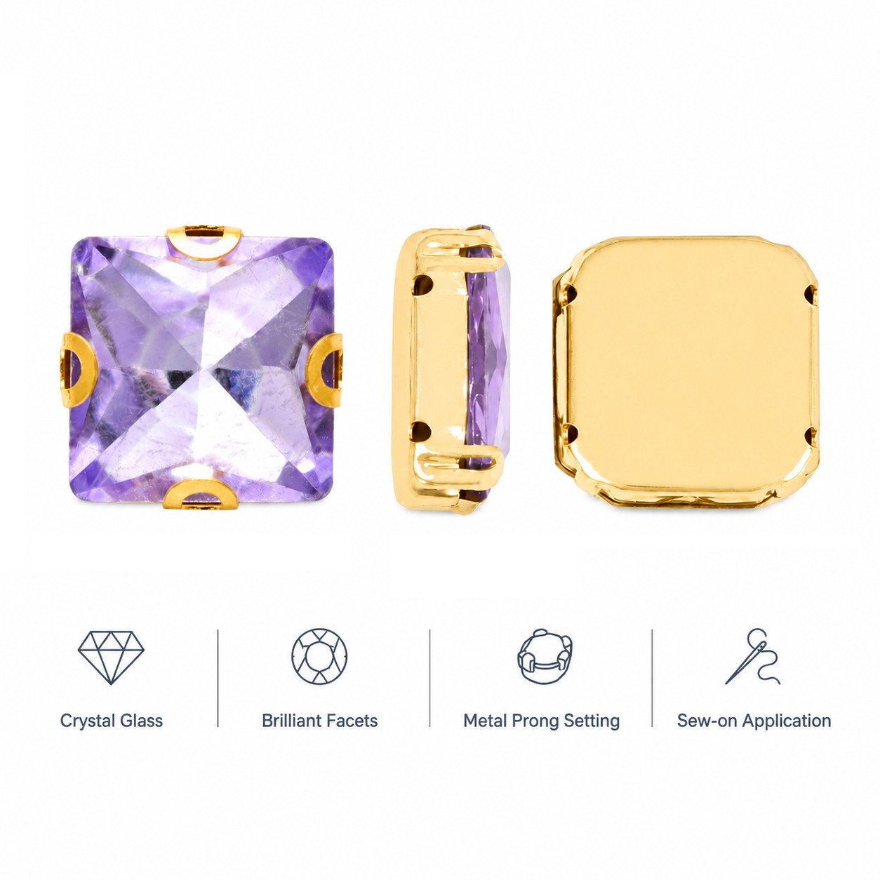 Rectangle acrylic rhinestones for garment decoration
