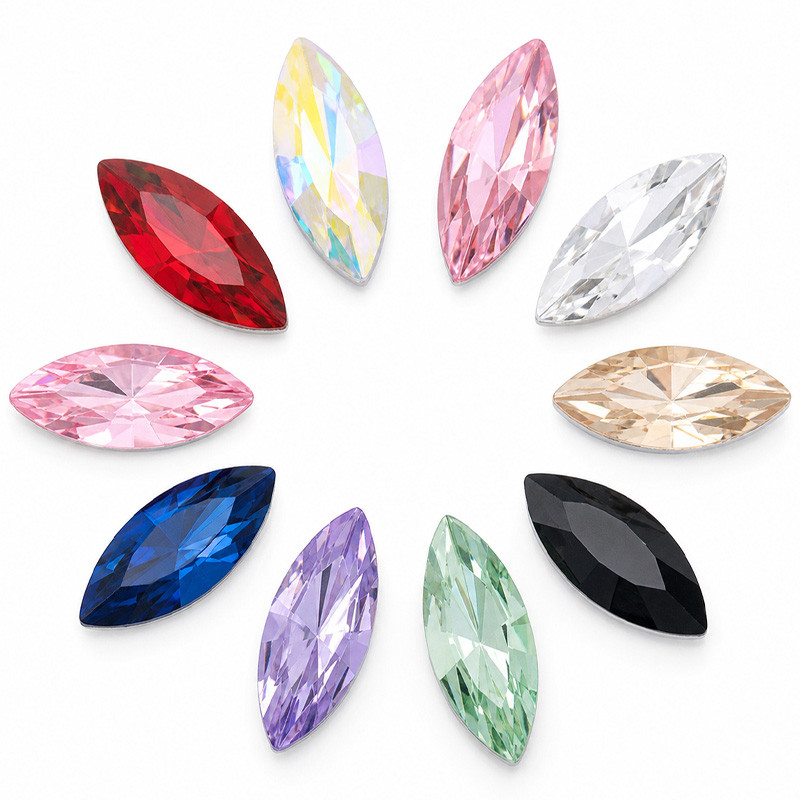 Marquise fancy glass stone for earrings