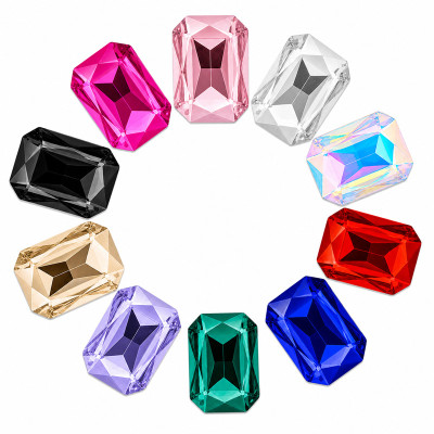 Rectangle | clear glass rhinestones | glass rhinestones high quality glass rhinestones |