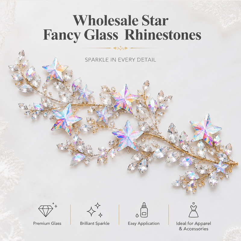 Wholesale Star Fancy Glass Rhinestones for Garment Shoes Bags and Fashion Decoration